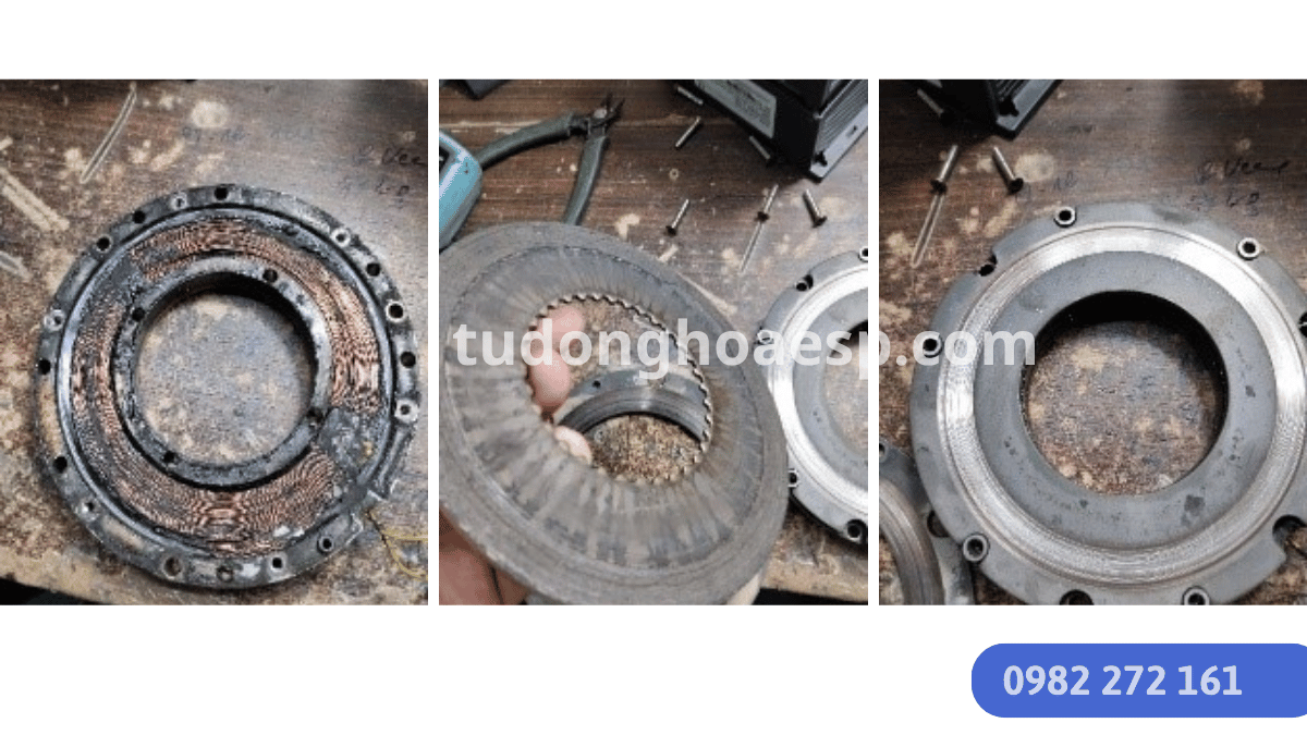 Nắp phanh, đĩa phanh và cuộn phanh motor servo Delta