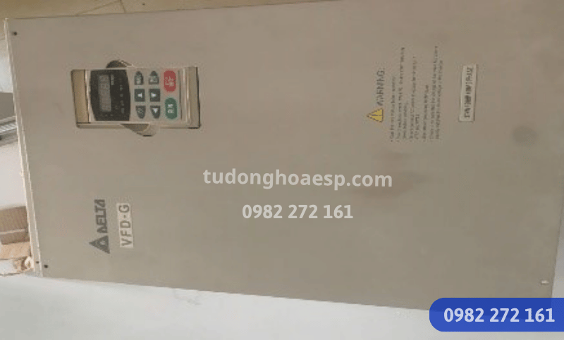 Biến tần Delta VFD-G minh họa kiểm tra cáp motor và nối đất