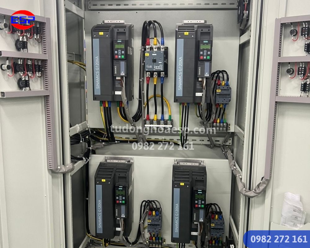 Tủ PLC HMI tổng thể minh họa hồ sơ bàn giao tủ PLC