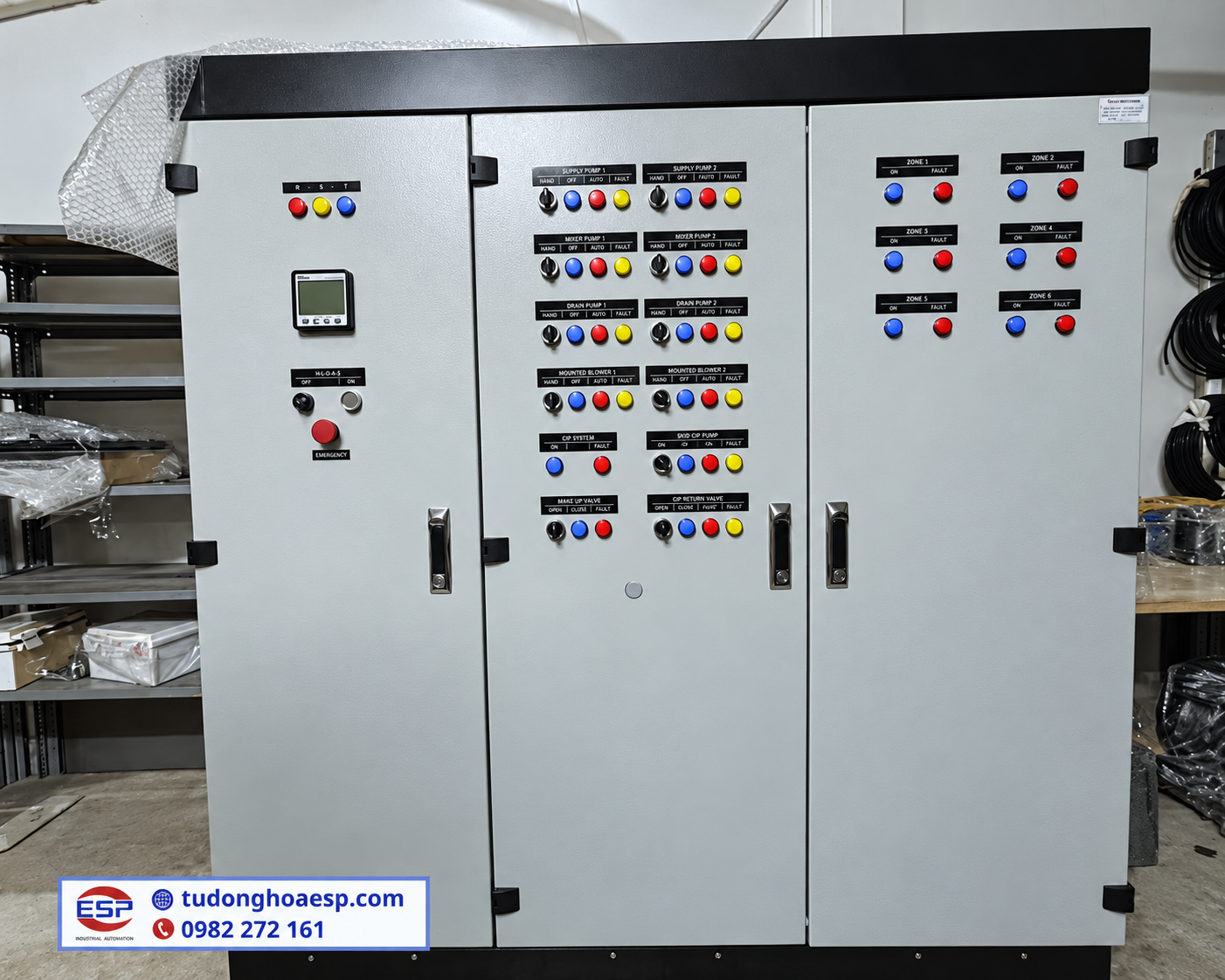 Tủ điện PLC HMI cho hệ thống tự động hóa nhà máy