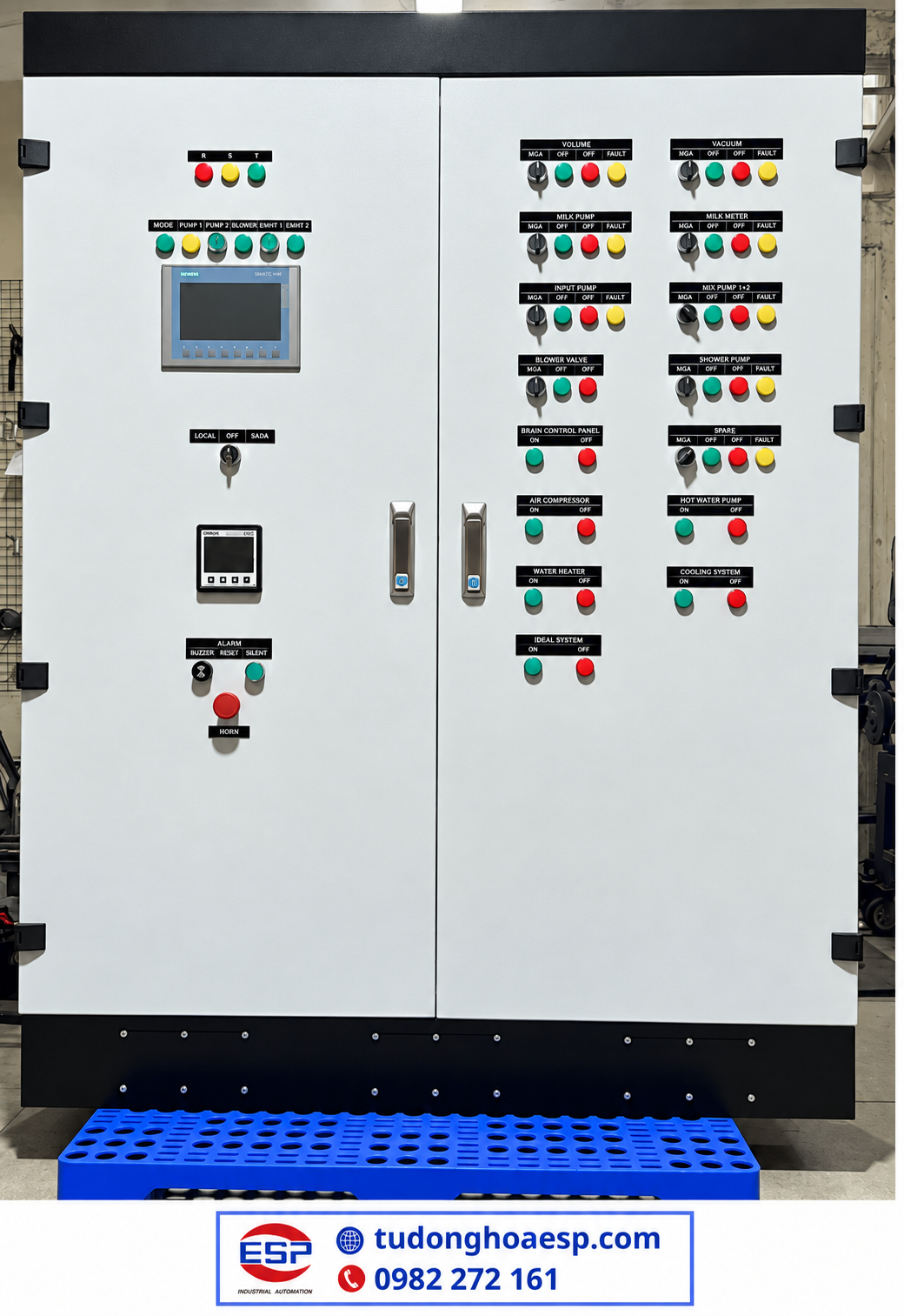 Tủ điều khiển PLC hoàn thiện trước khi nghiệm thu tủ điện PLC