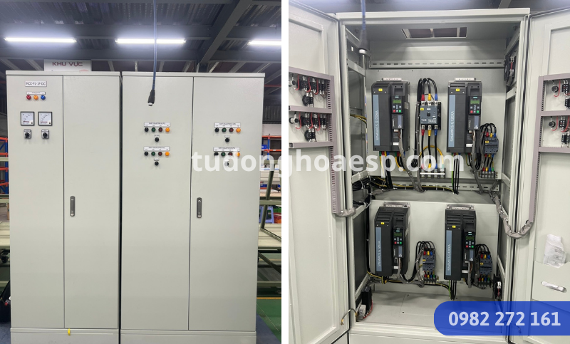 Tủ điện PLC HMI cho máy tự động