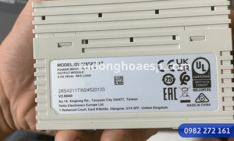 Bảng thông số kỹ thuật PLC Delta DVP28SA211T